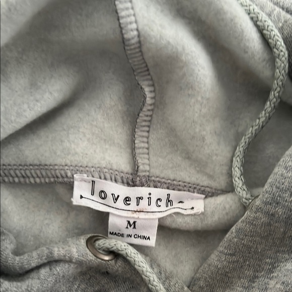 Gray Sweater with Velvety & Lace Flair - Picture 3 of 3